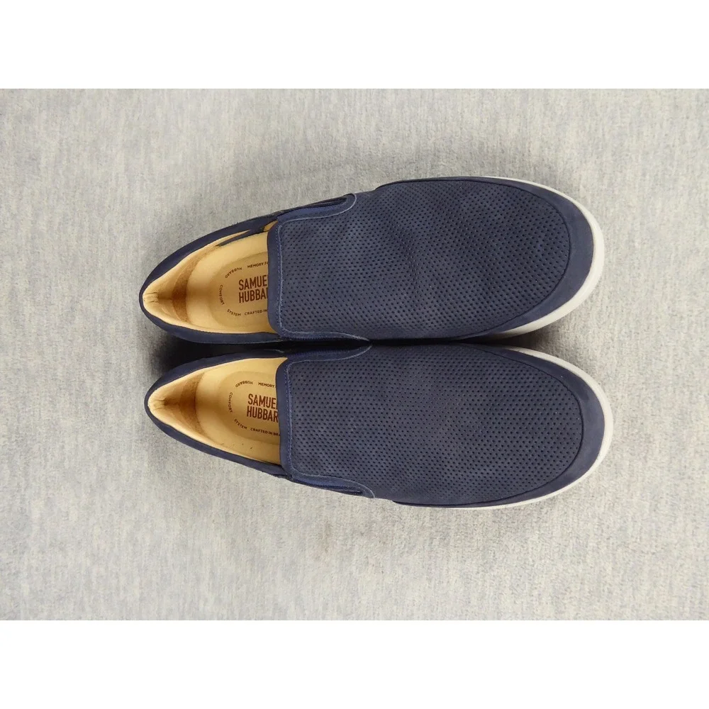 Samuel Hubbard Featherlight Olema Loafers Mens 9 M Blue Leather Slip On Shoes